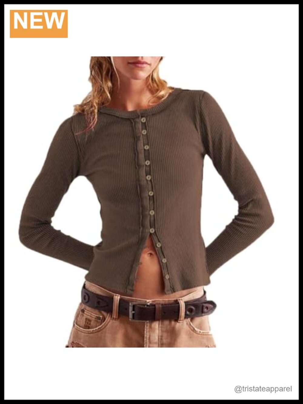 Slim Fitted Cardigan Long Sleeve Ribbed Knit Button Down